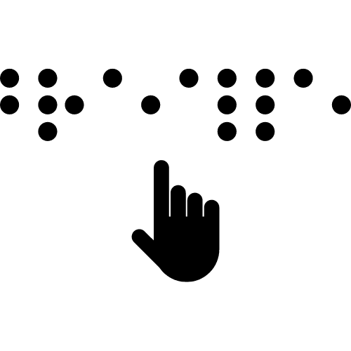 braille w hand